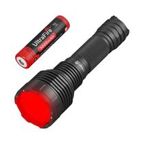 Lanterna De Caça Com Luz Vermelha UltraFire C15R 10W 2 Modos Recarregável USB Tipo-C 18650 Lanterna