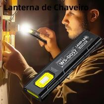 Lanterna De Chaveiro LED Recarregável USB-C 550 Lúmens Mini Tocha Magnética De Bolso Para