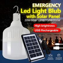 Lanterna De Emergência LED Recarregável Com Painel Solar Portátil Para Camping Ao Ar Livre Jardim