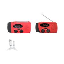 Lanterna De Emergência Portátil De 2000 mAh Com Rádio FM AM, Carregamento Solar E Luz Para Celular
