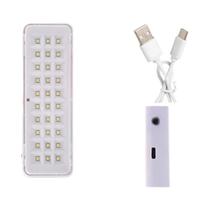 Lanterna De Emergência Recarregável 30 60 LED Regulável 3 Modos Portátil Para Camping Luz Noturna