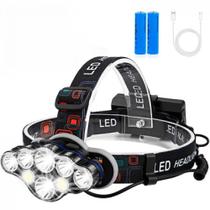 Lanterna de Farol 8 LED com Luzes Vermelhas e Brancas para Camping