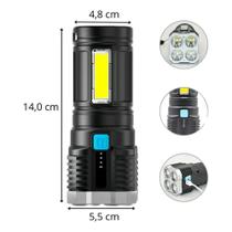 Lanterna de Led Recarregável De 4 Núcleos Super Potente ON-LT045