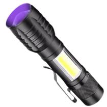 Lanterna De Led Recarregável Luz Negra Uv Resistente A Água