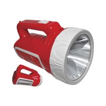 Lanterna de mão com holofote e tubo led lateral recarregável