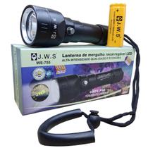 Lanterna De Mergulho Jws Ws-755 Led Cree P50 A Prova D'Água