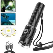 Lanterna de mergulho LED, lanterna impermeável recarregável
