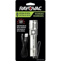 Lanterna de Metal Recarregável Metal Usb (320 LUMENS) Pequena - RAYOVAC Lanterna de Metal Recarregável Metal Usb (320 LUMENS) Pequena - RAYOVAC