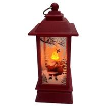 Lanterna de Natal com Luz Vermelha 5,3x5,3x13cm - Festive Lanterna de Natal com Luz Vermelha 5,3x5,3x13cm - Festive