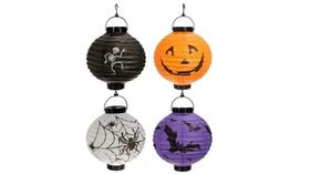 Lanterna De Papel Com Led Halloween