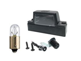 Lanterna De Placa Universal Carretinha Reboque Com Lâmpada Philips GF Lanternas Plastico Preto 12v