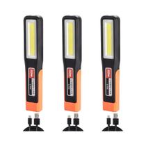 Lanterna De Trabalho LED Potente Com Ímã, Carregamento USB, Lâmpada De Advertência De Emergência COB