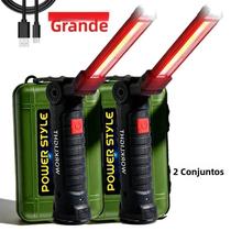 Lanterna De Trabalho LED Recarregável Dobrável Com Ímã COB Para Tenda, Uso Externo E Manutenção