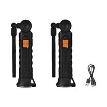 Lanterna De Trabalho Portátil Recarregável Com Gancho Magnético Para Camping Emergencial E Reparos