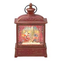 LANTERNA DECOR NATAL LUZ E MOV EM AGUA 21,5cm CONIRMAR FOTO