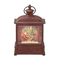 LANTERNA DECOR NATAL LUZ E MOV NOEL COM RENA 21,5cm