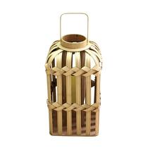 Lanterna decorativa em bambu com alca 47cm