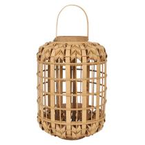 Lanterna decorativa em bambu cor natural 47cm - BTC