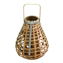 Lanterna decorativa em bambu e metal