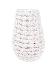 LANTERNA DECORATIVA EM FIBRA BRANCO 29 cm
