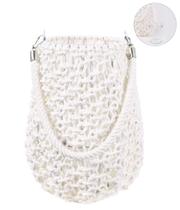 Lanterna decorativa em fibra branco com alça 30cm