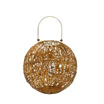 Lanterna Decorativa em Metal e Sisal 27cm - Espressione