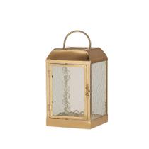 Lanterna Decorativa em Metal e Vidro Dourado 38cm 19878 Mart Lanterna Decorativa em Metal e Vidro Dourado 38cm 19878 Mart