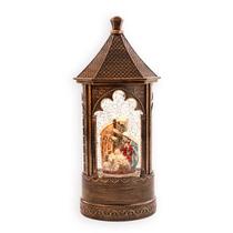 Lanterna Decorativa em Metal Presepio Natal c/Led 30cm