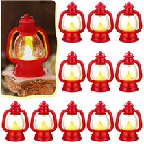 Lanterna decorativa Ferraycle Mini Lantern 9 cm vermelha (12 unidades)