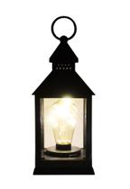 Lanterna Decorativa Luminária com Lâmpada na cor Preta - Rio Master