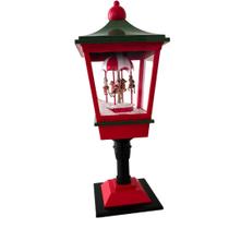 Lanterna decorativa natal - carrossel - neve - movimentos - bivolt