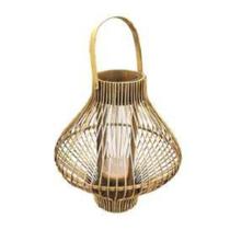 Lanterna Decorativa Rattan c Alças Design Aberto