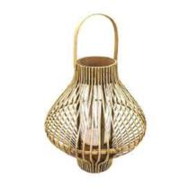 Lanterna Decorativa Rattan Design Abaulado c Alças