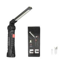 Lanterna Dobrável Recarregável COB LED Lanterna Portátil Magnética De Trabalho Com Gancho Para
