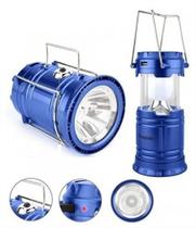 Lanterna e Lampião Solar Recarregavel Camping Pesca Barraca