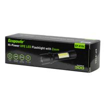Lanterna Ecopower EP-8104 - 3W - Recarregavel - Preto