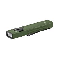 Lanterna EDC recarregável OLIGHT Arkfeld Pro com feixe verde, combinação de luz UV e LED branco, lanternas planas portáteis de 1300 lúmens, fontes de luz triplas, luzes de bolso para emergência (OD Green CW)