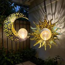 Lanterna Elétrica Solar Amugmilk Sol e Lua em Metal