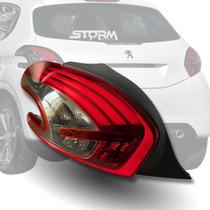 Lanterna Esquerda Traseira Fumê Peugeot 208 ano 2012 a 2020 sinaleira lado com led escurecida 2019 2018 2017 2016 2015 2014 2013