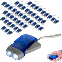 Lanterna Evelots Hand Crank Emergency com LED duplo - pacote com 48