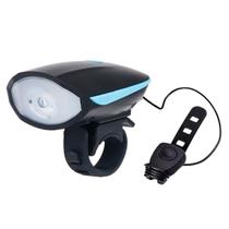 Lanterna Farol Led Bike Recarregável Usb Buzina 140Db Blue