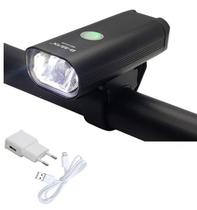 Lanterna Farol Para Bicicleta Led Potente 400L Recarregavel