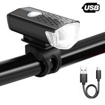 Lanterna Farol para Bike Bicicleta Luz LED USB Recarregável a Prova D'agua 3 Modos
