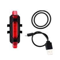 Lanterna Farol Traseira Luz Led Sinalizador Bicicleta Usb