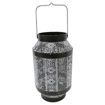 Lanterna Fez Decorativa em Ferro Cor Prata 26871 Lanterna Fez Decorativa em Ferro Cor Prata 26871