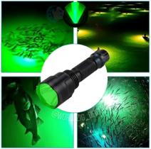 Lanterna Foco Verde Recarregável Led Pesca Caça Noturna