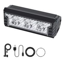 Lanterna Frontal de Bike Farol 3 Leds Alto Brilho 5 Modos de Luz Recarregável