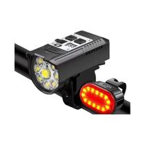 Lanterna Frontal Recarregável De 9 LEDs À Prova d'Água Para Bicicleta MTB E De Estrada, Luz De
