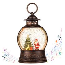 Lanterna Globo de Neve de Natal JEDAWN com música e luzes