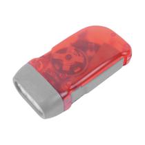 Lanterna Hand Press Torch LED Hand Power Wind Up Azul/Vermelho